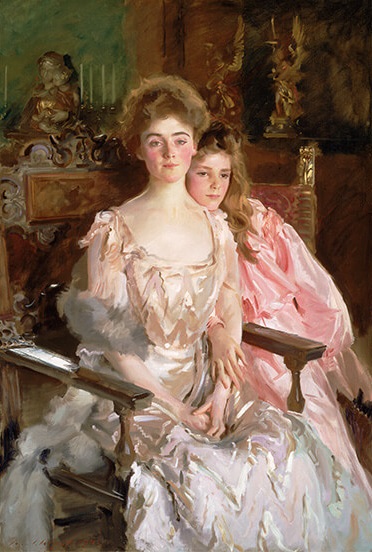 Mrs.Fiske Warren （Gretchen Osgood） and Her Daughter Rachel，1903年，John Singer Sargent