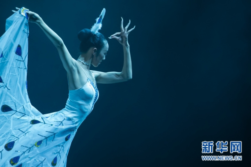來自云南的演員表演傣族舞《雀之靈》。新華網發(弗爾季?奧蒂洛攝)