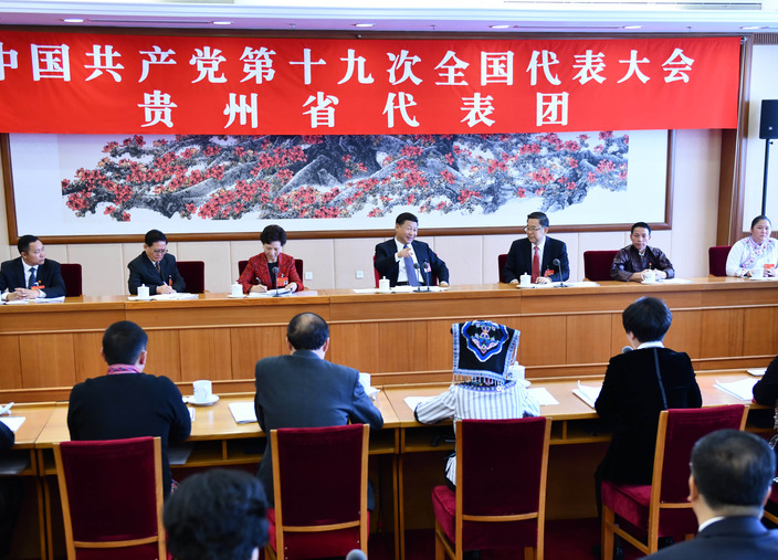 習近平參加黨的十九大貴州省代表團討論