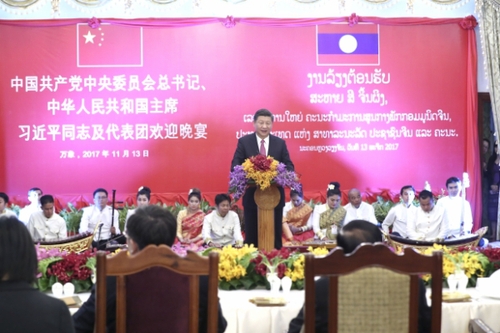 習近平出席老撾人民革命黨中央委員會總書記、國家主席本揚舉行的歡迎宴會