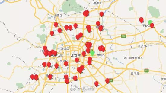 ▲北京共有產(chǎn)權(quán)房項(xiàng)目分布圖（圖片來(lái)源：北京市住建委）