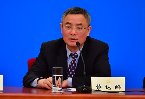 民進中央主席蔡達峰。人民網記者 于凱 攝