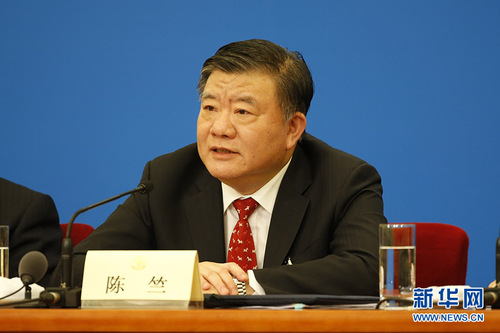 圖為農工黨中央主席陳竺。新華網中國政府網 陳杰 攝