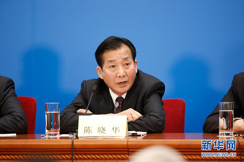 圖為農業部原副部長陳曉華。新華網 中國政府網 陳杰 攝