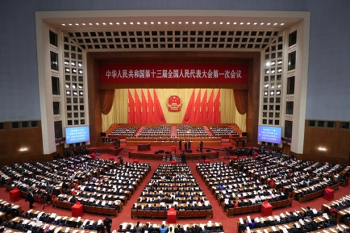 （4）十三屆全國人大一次會議舉行第三次全體會議
