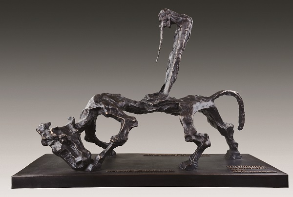 吳為山 《空谷有音——老子出關》青銅  74cm×93cm×33cm