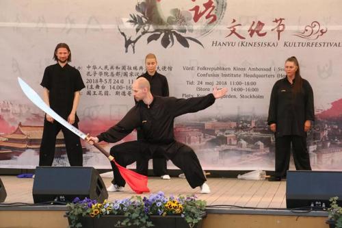 中國僑網活動現場武術表演。