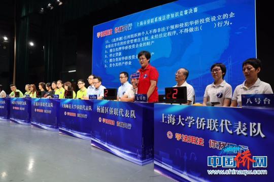 上海市僑聯系統法律知識競賽活動在上海財經大學舉行?！埡鄠?攝