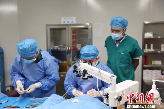 圖為醫護人員在手術中。(徐衛攝)