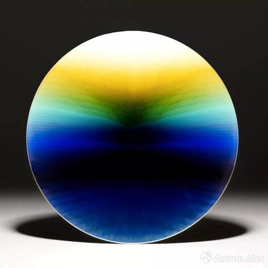 彩釉瓷盤(pán)，德田八十吉 三代 （Tokuda Yasokichi III，1933–2009）， 1992年