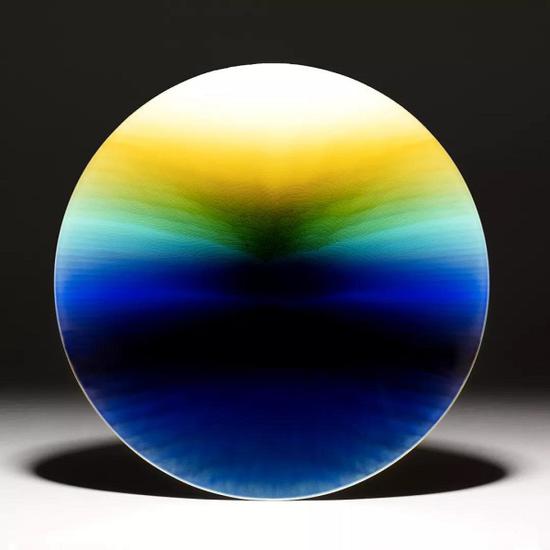 彩釉瓷盤，德田八十吉 三代 (Tokuda Yasokichi III，1933–2009), 1992年