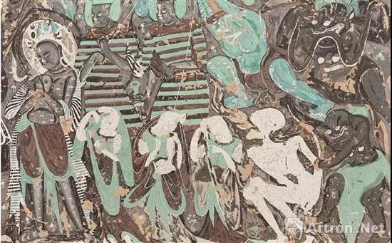 牡丹（中央美術學院） 敦煌北魏254窟降魔變局部臨摹
