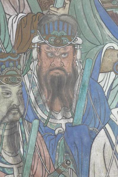 山西省永樂宮壁畫保護研究院  臨摹臨摹三清殿東壁 扶桑大帝局部  4.76×1.95m