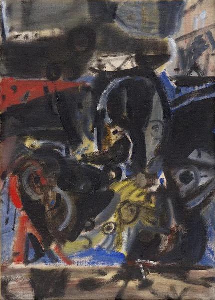 《無題111》 吳大羽 布面油畫 52.7×37.8cm  約1980年
