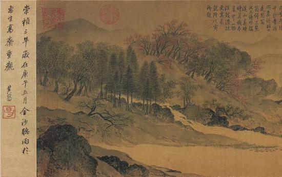 宋 （傳）惠崇 《江南春圖》卷局部（原名巜溪山春曉圖》）