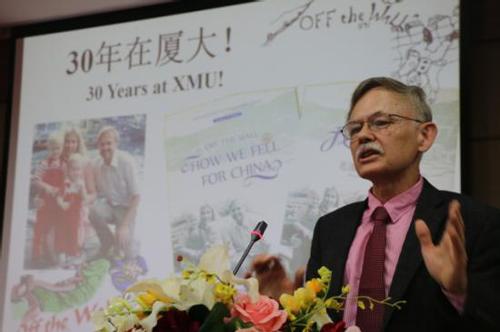 資料圖：廈門大學(xué)外籍教授潘維廉。圖片來源：廈門大學(xué)新聞網(wǎng)
