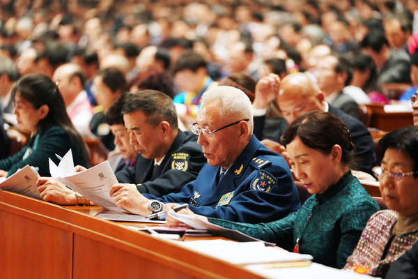 2019年3月3日下午3時，全國政協十三屆二次會議在人民大會堂開幕。   本報記者 賈寧攝