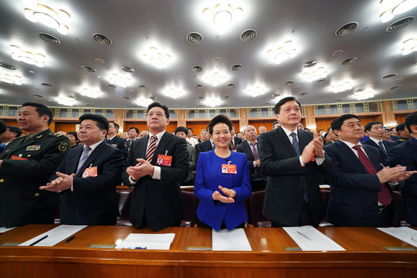2019年3月3日下午3時，全國政協十三屆二次會議在人民大會堂開幕。 本報記者 賈寧攝