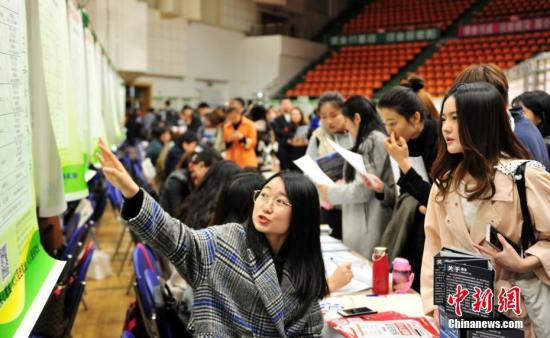 資料圖：某大學舉行就業雙選會。<a target='_blank' href='http://www.chinanews.com/'>中新社</a>記者 于海洋 攝