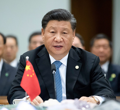 當地時間11月14日，金磚國家領導人第十一次會晤在巴西首都巴西利亞舉行。巴西總統博索納羅主持會晤。中國國家主席習近平、俄羅斯總統普京、印度總理莫迪、南非總統拉馬福薩出席。習近平發表題為《攜手努力共譜合作新篇章》的重要講話。 新華社記者 李學仁 攝