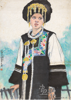公社文工團(tuán)員-54.6x38.5cm-1959年-李-斛