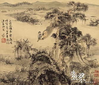 古今人物山水冊(cè)-10-29x34cmx12-1961年-陸儼