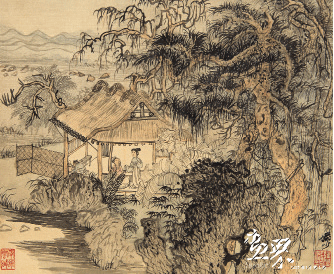 古今人物山水冊(cè)-11--29x34cmx12-1961年-陸儼少