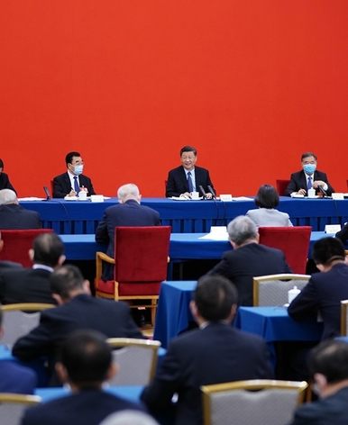 習近平看望參加政協會議的經濟界委員