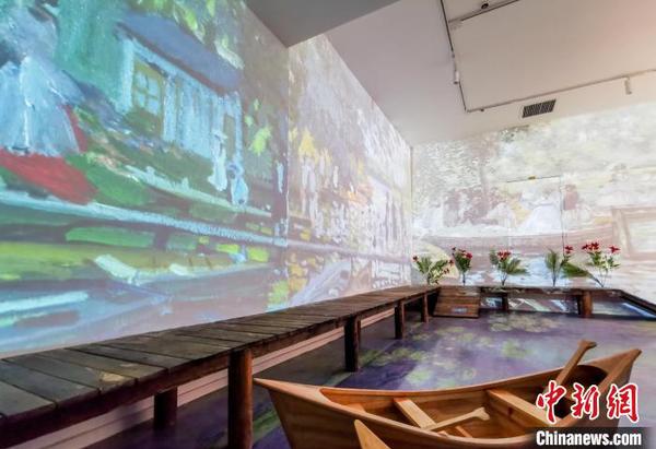 在見境美術館內(nèi)，布置有《畫室》、《蒙托爾熱街》、《蛙塘》、《午餐花園》等展廳。主辦方供圖