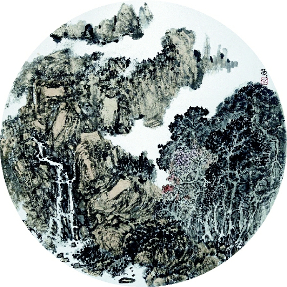 《一鳥不鳴山更幽》中國畫　程陽陽　作