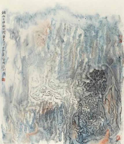 王永亮 煙雨又沐皖西村 紙本水墨設色 68×58
