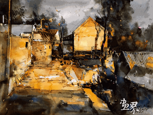 鄉村系列之十一（水彩）--潘江龍