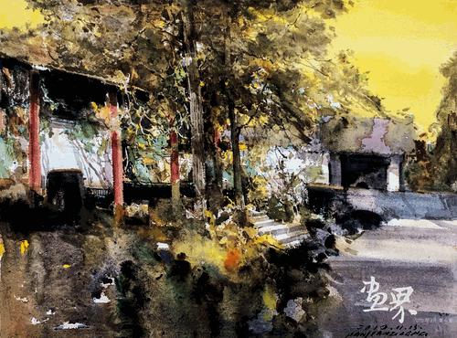 鄉村系列之十五（水彩）--潘江龍