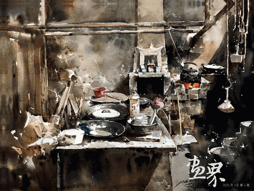 鄉村系列之十二（水彩）--潘江龍