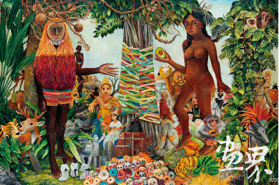 不期而遇（2聯）（布面油彩）200×150cm×2-2015年-劉-冰