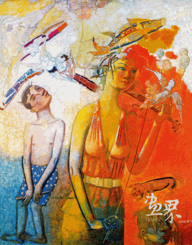 琴聲如訴（布面油彩）180×140cm--曹-力