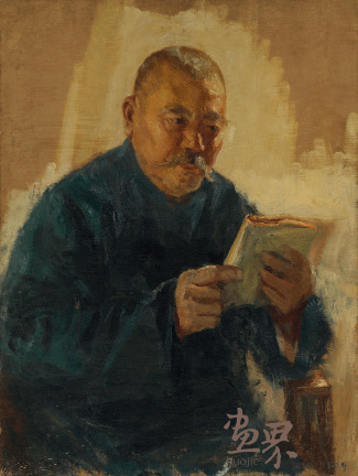 名醫(yī)冉雪峰（布面油畫）71.5×53cm-1957年-武德祖