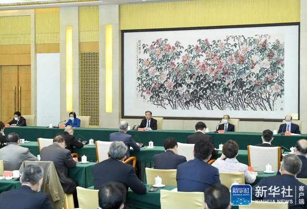 10月22日，紀(jì)念臺灣光復(fù)75周年學(xué)術(shù)研討會在北京舉行。中共中央政治局常委、全國政協(xié)主席汪洋出席并講話。新華社記者 高潔 攝