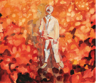 太陽(yáng)升起（草圖）23.5×27cm-2002年-段正渠