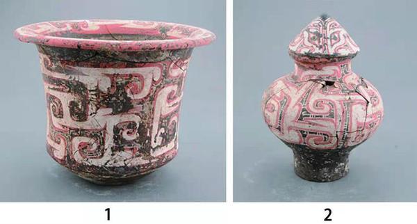二道井子M138出土的彩繪陶器