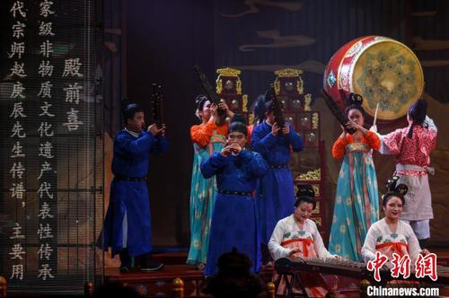 唐代宮廷燕樂《鼓》。大唐芙蓉園供圖2