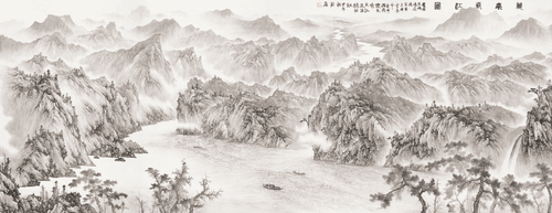 萬里長江圖190×500cm-2014年-劉-廣