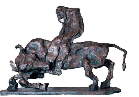 紫氣東來—老子出關（青銅）153×63×105cm-2012年-吳為山