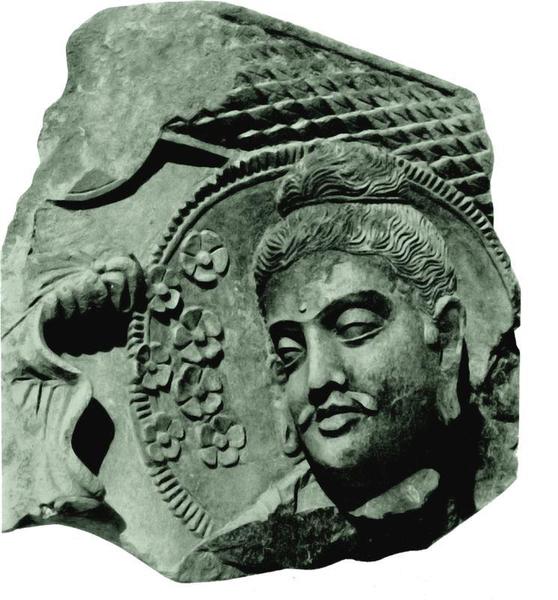 布特卡拉一號佛教寺院遺址出土的浮雕板殘段（意大利地中海與東方學國際研究協會供圖）