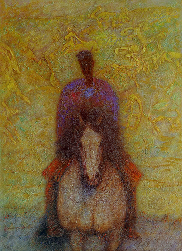 《遠古的回聲》布面油畫 100X140 2015