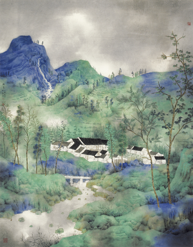 0938 重彩的雨季之一    紙本重彩  180x145cm  2009 - 復件