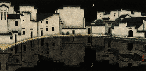 宏村月沼-180x90cm-2005年-喬十光