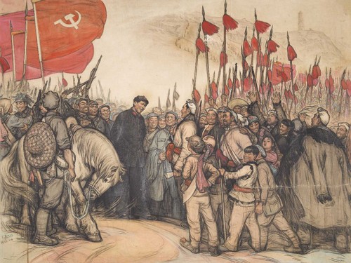 劉文西《毛主席到陜北》138x184cm 1964-1965年