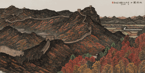 秋滿關山-25x198cm-2020年-崔曉東