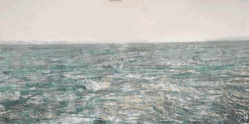 親愛的，我帶你到水的那邊去穿越叢林（布面油畫）105×205cm--2021年-羅-奇